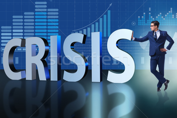 Businessman in crisis business concept Stock photo © Elnur