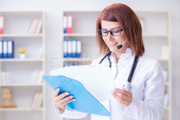 Woman doctor in telemedicine concept Stock photo © Elnur