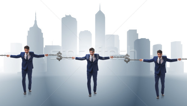 Blockchain concept with businessmen holding hands Stock photo © Elnur