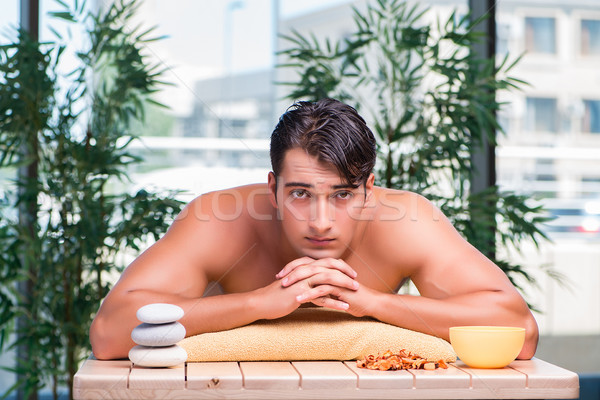 Handsome man during spa session Stock photo © Elnur