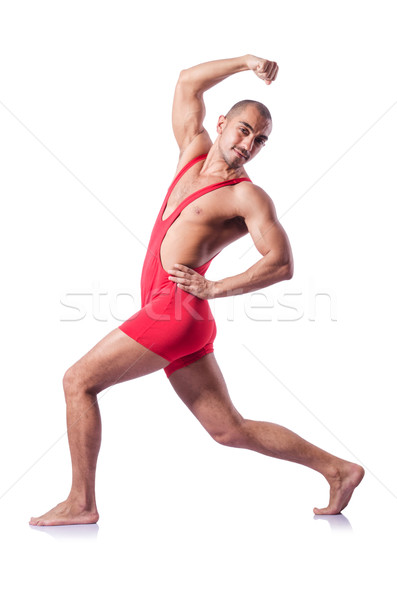 Young wrestler isolated on the white Stock photo © Elnur