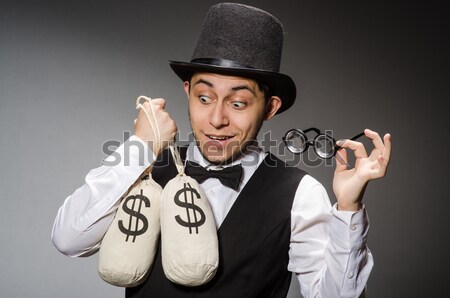 Mujer gangster arma dinero modelo fondo Foto stock © Elnur