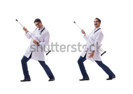 Man dancing isolated on the white Stock photo © Elnur