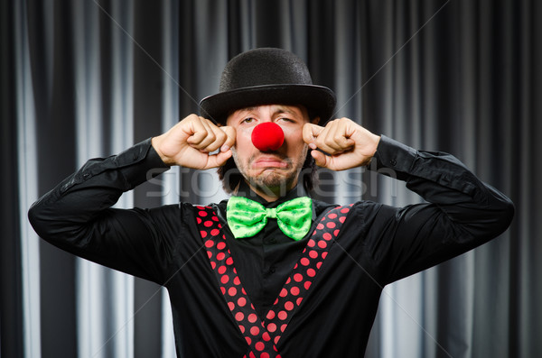 Divertente clown sipario sorriso compleanno Foto d'archivio © Elnur