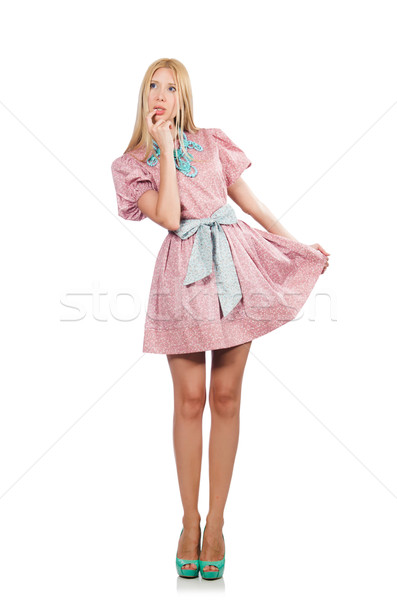 Emotional woman isolated on the white Stock photo © Elnur