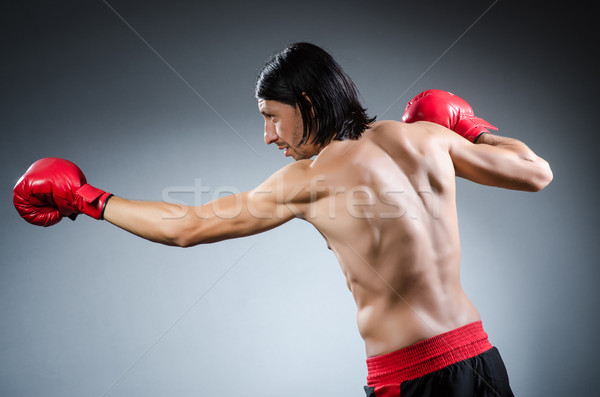 Artes marciais lutador treinamento mão fitness caixa Foto stock © Elnur
