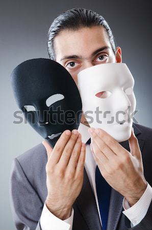 Woman with her mouth sealed isolated on white Stock photo © Elnur