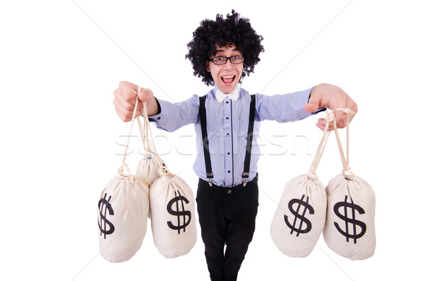 Funny guy isolated on the white background Stock photo © Elnur