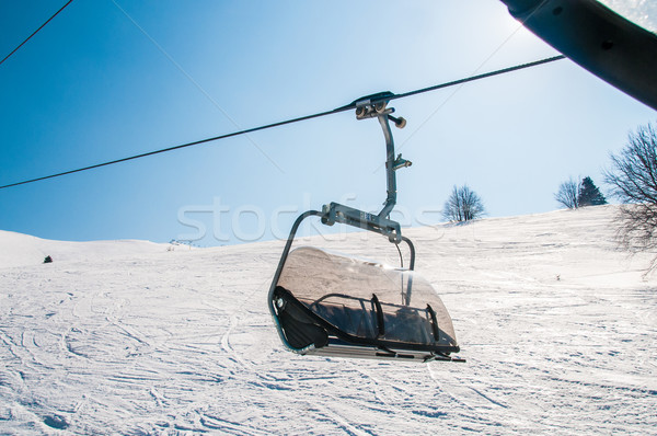 Narciarskie jasne zimą dzień niebo sportu Zdjęcia stock © Elnur