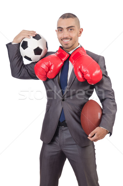 Man with sports gear isolated on the white Stock photo © Elnur
