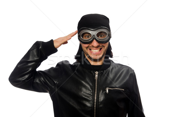 Young man with aviator glasses on white Stock photo © Elnur