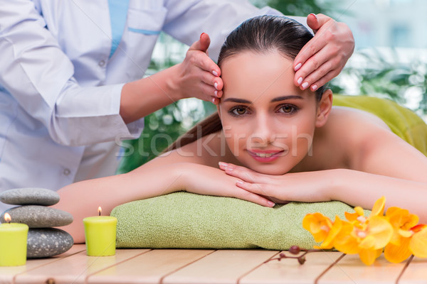 The young woman during massage session Stock photo © Elnur