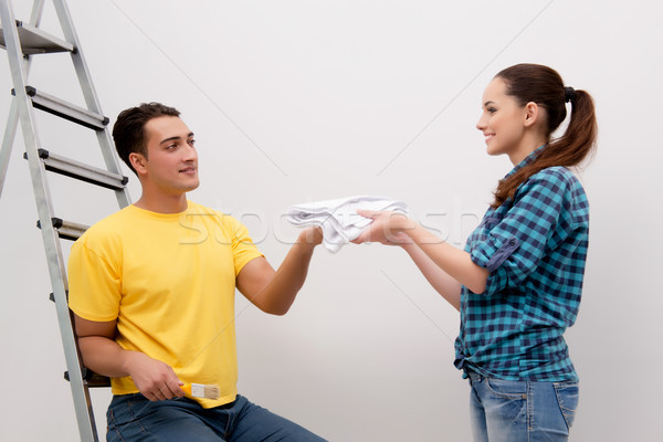 Wife and husband family doing home improvements Stock photo © Elnur