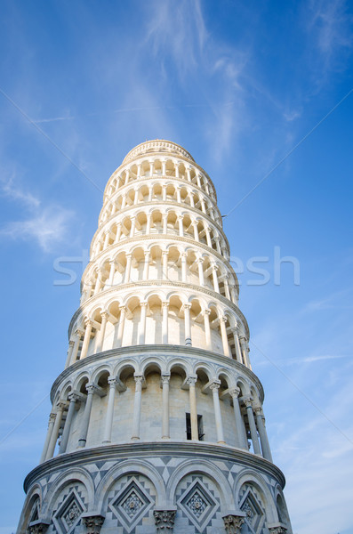 Famous leaning tower of Pisa during summer day Stock photo © Elnur