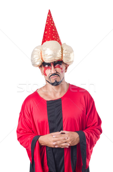 Wizard in red costume isolated on white Stock photo © Elnur