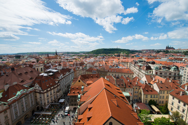 View of Prague on bright summer day Stock photo © Elnur