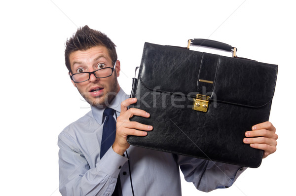 Funny businessman isolated on the white Stock photo © Elnur