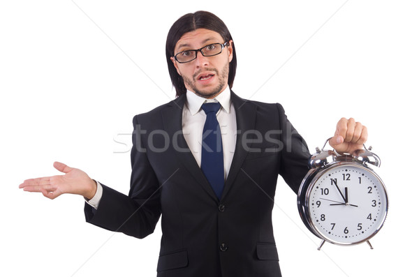 Businessman with clock isolated on white Stock photo © Elnur