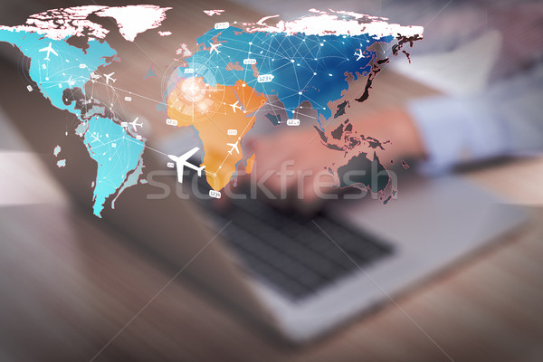 Ligne ordinateur internet clavier [[stock_photo]] © Elnur