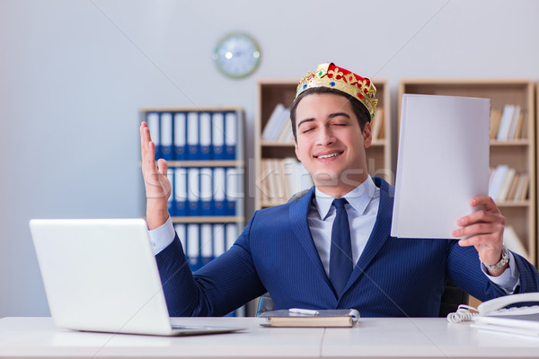 King businessman working in the office Stock photo © Elnur