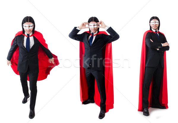 The man in red cover isolated on white Stock photo © Elnur