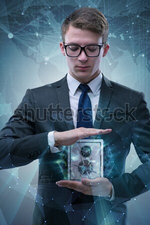 Geschäftsmann künstliche Intelligenz Computer Mann Wissenschaft Gehirn Stock foto © Elnur