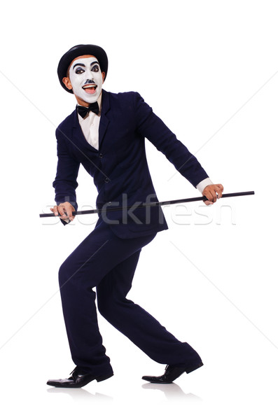 Stock photo: Personification of Charlie Chaplin on white