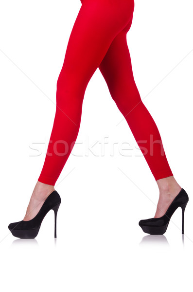 Femeie picioare lung fată modă Imagine de stoc © Elnur