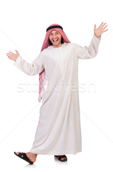 Dancing arab man isolated on white Stock photo © Elnur