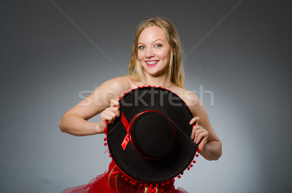 女子 帽子 滑稽 紅色 商業照片 © Elnur
