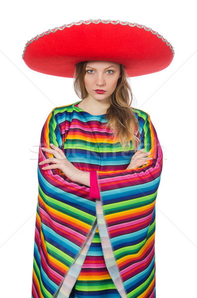 漂亮 女孩 墨西哥人 孤立 白 背景 商業照片 © Elnur