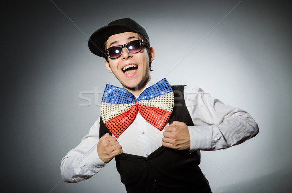 Funny hombre gigante gafas diversión Foto stock © Elnur