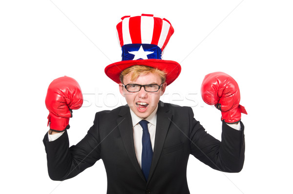 Man wearing hat with american symbols Stock photo © Elnur
