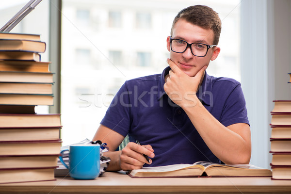 Jeunes étudiant école examens homme livres [[stock_photo]] © Elnur