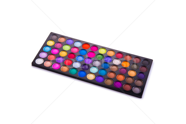 Set of colourful shadow for make-up isolated on white Stock photo © Elnur