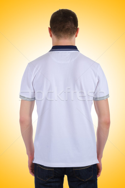 Mężczyzna tshirt odizolowany biały model zakupy Zdjęcia stock © Elnur