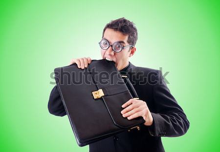 Geschäftsmann Dynamit isoliert weiß Business Hintergrund Stock foto © Elnur