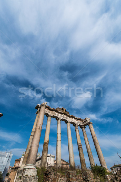 Ruiny starożytnych roma lata dzień niebo Zdjęcia stock © Elnur