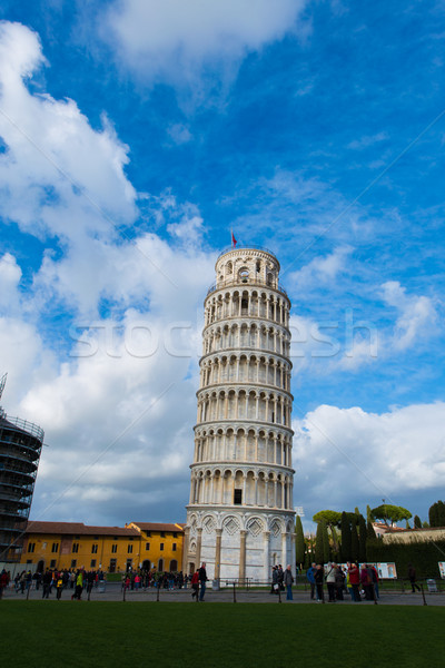 Famous leaning tower of Pisa during summer day Stock photo © Elnur