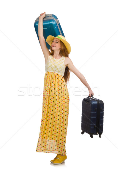 女子 準備 夏天 旅行 孤立 白 商業照片 © Elnur