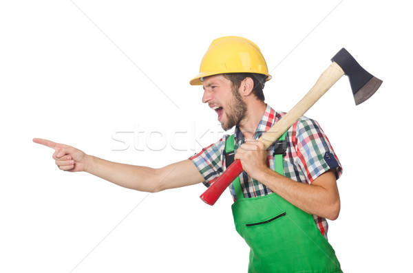 Industrial worker isolated on the white background Stock photo © Elnur