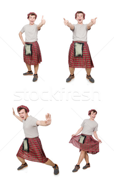 Funny scotsman isolated on white Stock photo © Elnur