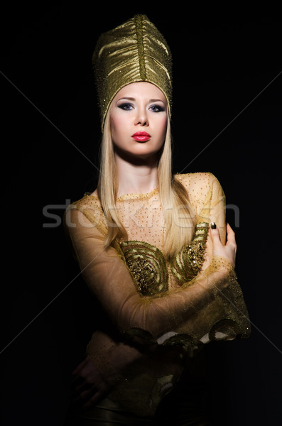 Jonge model egyptische schoonheid vrouw gezicht Stockfoto © Elnur