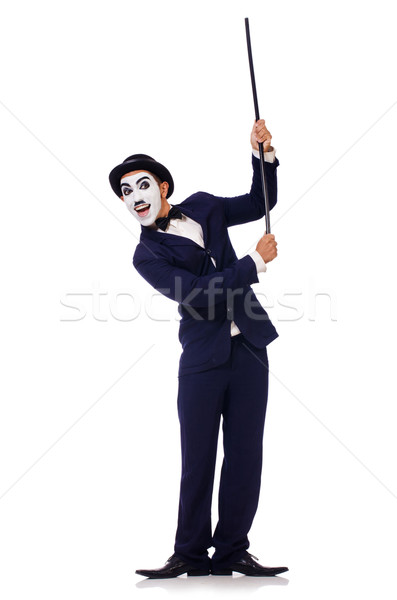 Personification of Charlie Chaplin on white Stock photo © Elnur