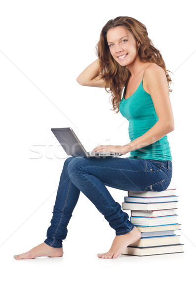 學生 上網本 坐在 書籍 業務 微笑 商業照片 © Elnur