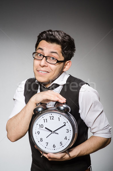 üzletember óra idő férfi munka munkás Stock fotó © Elnur