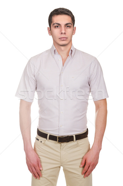 Male model with shirt isolated on white Stock photo © Elnur