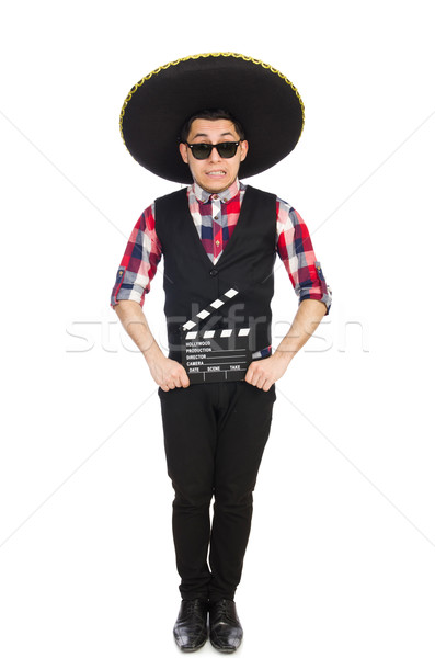 Drôle mexican sombrero homme film vidéo Photo stock © Elnur