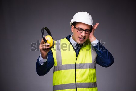 Ripped muscular builder man with tools Stock photo © Elnur