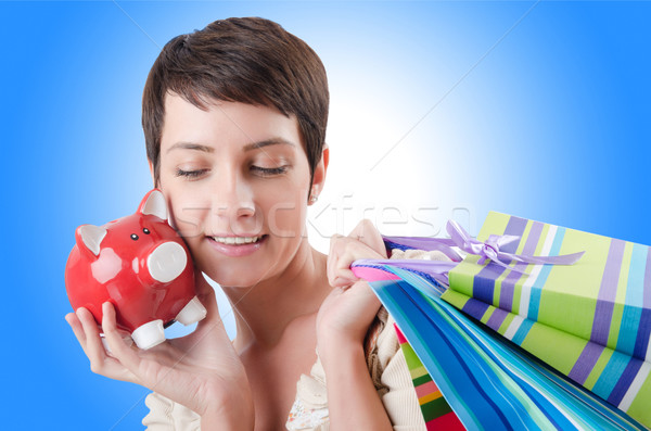 Girl after the shopping spree Stock photo © Elnur